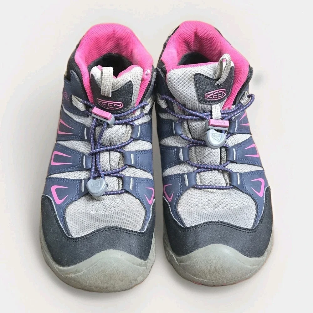 Keen Waterproof Hiking Boots Youth Size 5 Blue Gray‎ Pink Outdoor Nature